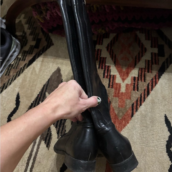 Frye Black Leather Lace Up Boots 8.5 - Picture 5 of 8